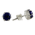 Lapis lazuli stud earrings, 'To the Point' - Sterling Silver and Lapis Lazuli Stud Earrings from Thailand (image 2d) thumbail