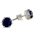 Lapis lazuli stud earrings, 'To the Point' - Sterling Silver and Lapis Lazuli Stud Earrings from Thailand (image 2e) thumbail