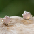 Chalcedony stud earrings, 'To the Point' - Sterling Silver and Chalcedony Stud Earrings from Thailand