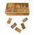 Wood domino set, 'Colorful Dominoes' - Colorful Rain Tree Wood Domino Set Game from Thailand