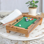 Wood mini billiards game, 'Best of Billiards' - Handmade 12-Inch Raintree Wood Billiards Game from Thailand