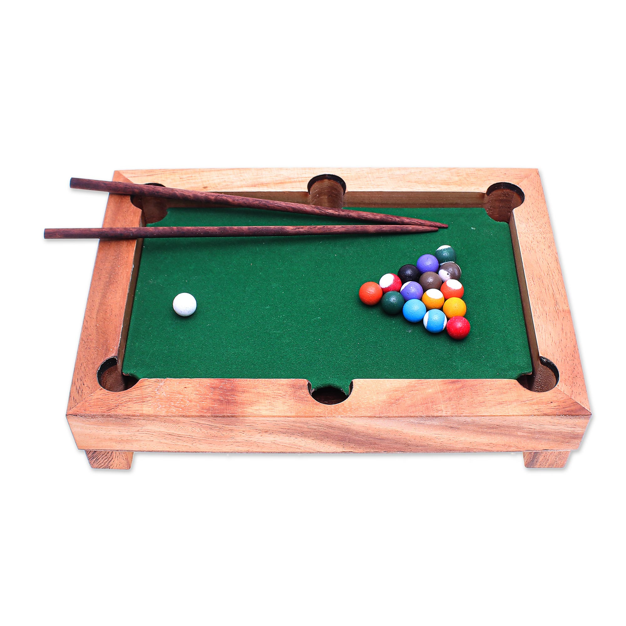 UNICEF Market | Handmade 12-Inch Raintree Wood Billiards Game from ...