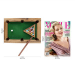 Wood mini billiards game, 'Best of Billiards' - Handmade 12-Inch Raintree Wood Billiards Game from Thailand