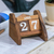 Wood desk calendar, 'Time Catcher' - Hand Made Wood Decorative Desk Calendar from Thailand thumbail