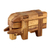 Holzpuzzle - Elefantenpuzzle aus Regenbaumholz aus Thailand