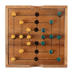 Wood game, 'Strategy Square' - Hand Made Wood Pegs Board Game from Thailand