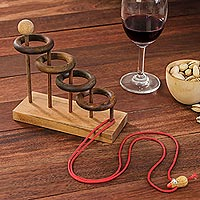 Handcrafted Rain Tree Wood Game from Thailand,'Release My Mouse'