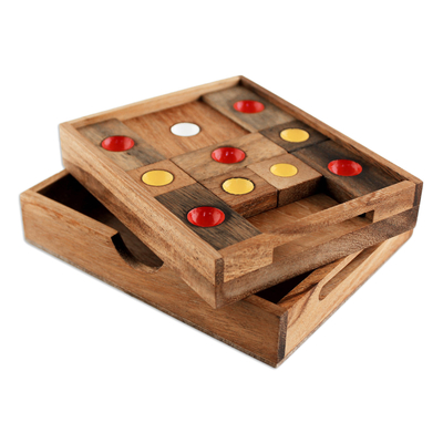 Wood puzzle, 'Escape' - Handmade Rain Tree Wood Puzzle from Thailand