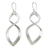 Sterling silver dangle earrings, 'Infinite Life' - Sterling Silver Wave Motif Dangle Earrings from Thailand