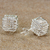 Sterling silver stud earrings, 'Open Boxes' - Sterling Silver Openwork Stud Earrings from Thailand
