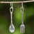 Sterling silver dangle earrings, 'Lunch Time' - Fork and Spoon Sterling Silver Dangle Earrings from Thailand (image 2b) thumbail