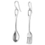 Sterling silver dangle earrings, 'Lunch Time' - Fork and Spoon Sterling Silver Dangle Earrings from Thailand (image 2d) thumbail