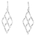 Pendientes colgantes de plata de ley - Pendientes colgantes calados con forma de diamante de Tailandia