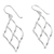 Sterling silver dangle earrings, 'Swirling Diamond' - Diamond Shape Openwork Dangle Earrings from Thailand