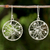 Sterling silver dangle earrings, 'Good Dream' - Sterling Silver Round Dangle Earrings from Thailand thumbail