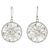 Sterling silver dangle earrings, 'Good Dream' - Sterling Silver Round Dangle Earrings from Thailand (image 2a) thumbail