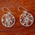 Sterling silver dangle earrings, 'Good Dream' - Sterling Silver Round Dangle Earrings from Thailand (image 2b) thumbail