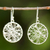 Sterling silver dangle earrings, 'Good Dream' - Sterling Silver Round Dangle Earrings from Thailand (image 2c) thumbail