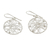 Sterling silver dangle earrings, 'Good Dream' - Sterling Silver Round Dangle Earrings from Thailand (image 2e) thumbail