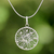 Sterling silver pendant necklace, 'Good Dream' - Sterling Silver Round Pendant Necklace from Thailand (image 2) thumbail