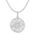 Sterling silver pendant necklace, 'Good Dream' - Sterling Silver Round Pendant Necklace from Thailand thumbail
