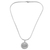 Sterling silver pendant necklace, 'Good Dream' - Sterling Silver Round Pendant Necklace from Thailand (image 2e) thumbail