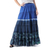Tie-dyed cotton skirt, 'Boho Batik in Royal Blue' - Tie-Dyed Cotton Skirt in Royal Blue and Black Thailand (image 2a) thumbail