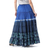 Tie-dyed cotton skirt, 'Boho Batik in Royal Blue' - Tie-Dyed Cotton Skirt in Royal Blue and Black Thailand (image 2b) thumbail