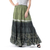 Cotton batik skirt, 'Festive Summer in Olive' - Tie Dye Cotton Batik Skirt in Olive and Coal Black Thailand