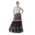 Batik cotton skirt, 'Festive Summer in Brown' - Tie Dye Batik Cotton Skirt in Brown and Coal Black Thailand (image 2a) thumbail