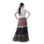 Batik cotton skirt, 'Festive Summer in Brown' - Tie Dye Batik Cotton Skirt in Brown and Coal Black Thailand (image 2b) thumbail