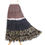 Batik cotton skirt, 'Festive Summer in Brown' - Tie Dye Batik Cotton Skirt in Brown and Coal Black Thailand (image 2d) thumbail