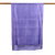 Pañuelo de seda - Bufanda de seda con flecos tejida a mano en azul violeta de Tailandia