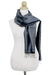 Silk scarf, 'Otherworldly in Iron Grey' - Hand Woven Fringed Silk Scarf in Iron Grey from Thailand (image 2b) thumbail