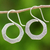 Pendientes colgantes de plata - Pendientes colgantes tailandeses de plata con forma geométrica para mujer