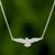 Sterling silver pendant necklace, 'Soaring Eagle' - Freedom Eagle in 925 Sterling Silver Necklace Thai Jewelry thumbail