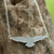Sterling silver pendant necklace, 'Soaring Eagle' - Freedom Eagle in 925 Sterling Silver Necklace Thai Jewelry