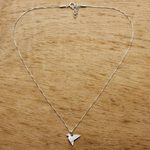 Sterling silver pendant necklace, 'Origami Flight' - Origami Bird Sterling Silver Pendant Necklace from Thailand