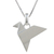 Sterling silver pendant necklace, 'Origami Flight' - Origami Bird Sterling Silver Pendant Necklace from Thailand (image 2e) thumbail