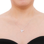 Sterling silver pendant necklace, 'Origami Flight' - Origami Bird Sterling Silver Pendant Necklace from Thailand