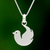 Sterling silver pendant necklace, 'Roosting Dove' - 925 Sterling Silver Dove Pendant Necklace from Thai Jewelry