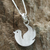 Sterling silver pendant necklace, 'Roosting Dove' - 925 Sterling Silver Dove Pendant Necklace from Thai Jewelry