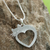 Sterling silver heart pendant necklace, 'Lovestruck Cat' - Cat and Heart Thai 925 Sterling Silver Pendant Necklace (image 2c) thumbail
