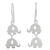 Sterling silver dangle earrings, 'Dangling Elephants' - Handmade Thai 925 Sterling Silver Elephant Hook Earrings thumbail
