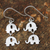 Sterling silver dangle earrings, 'Dangling Elephants' - Handmade Thai 925 Sterling Silver Elephant Hook Earrings (image 2c) thumbail