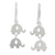 Sterling silver dangle earrings, 'Dangling Elephants' - Handmade Thai 925 Sterling Silver Elephant Hook Earrings (image 2d) thumbail