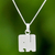 Sterling silver pendant necklace, 'Box Elephant' - Thai Sterling Silver Square Elephant Pendant Necklace