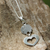Collar colgante de plata esterlina - Collar con colgante de corazón de elefante de plata esterlina tailandesa