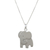 Sterling silver pendant necklace, 'Always Elegant' - Thai Sterling Silver Elephant Relief Pendant Necklace (image 2e) thumbail