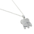 Sterling silver pendant necklace, 'Always Elegant' - Thai Sterling Silver Elephant Relief Pendant Necklace (image 2f) thumbail